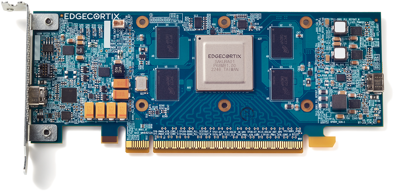 EdgeCortix SAKURA Low Profile Dev Card expands a host system with a powerful, yet efficient edge AI chip delivering 40 TOPS