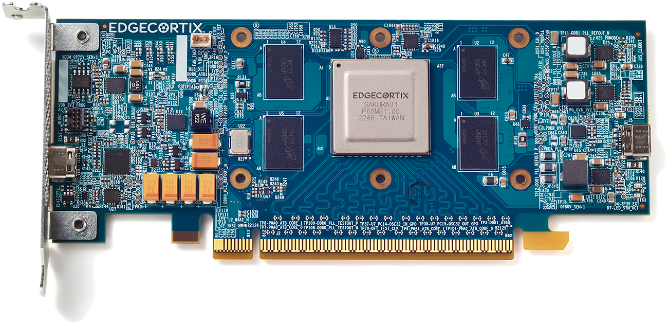 EdgeCortix SAKURA Low Profile Dev Card expands a host system with a powerful, yet efficient edge AI chip delivering 40 TOPS