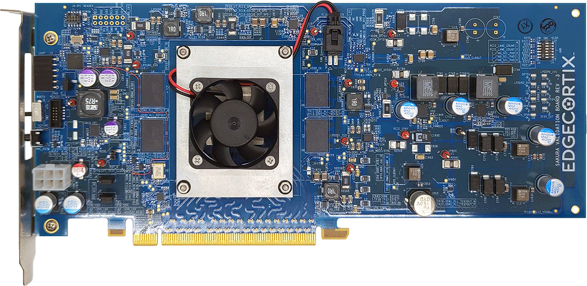 EdgeCortix SAKURA PCIe Dev Card expands a host system with a powerful, yet efficient edge AI chip delivering 40 TOPS EdgeCortix SAKURA PCIe Dev Card expands a host system with a powerful, yet efficient edge AI chip delivering 40 TOPS