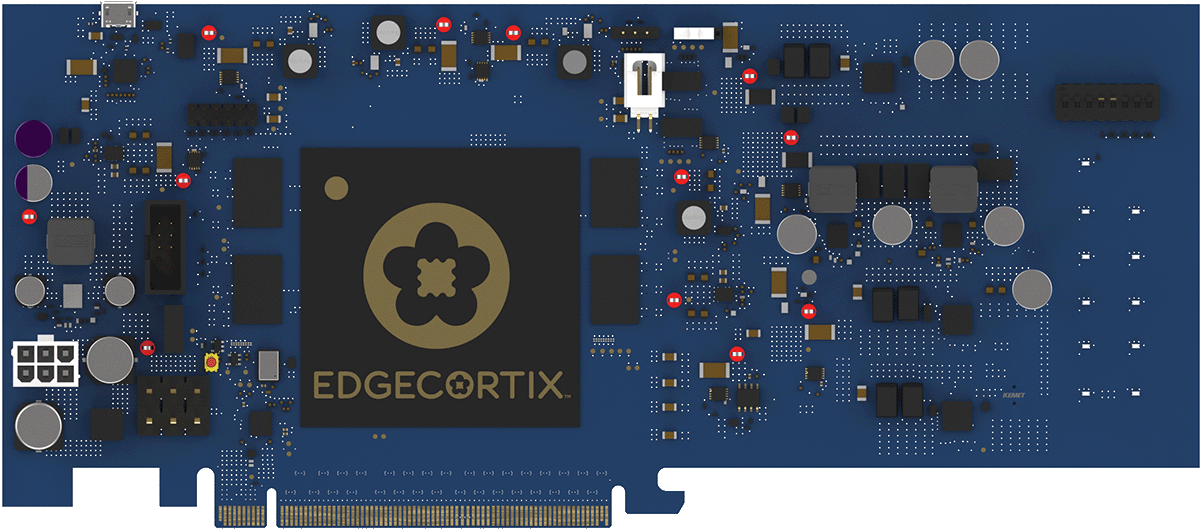 EdgeCortix SAKURA PCIe Dev Card expands a host system with a powerful, yet efficient edge AI chip delivering 40 TOPS